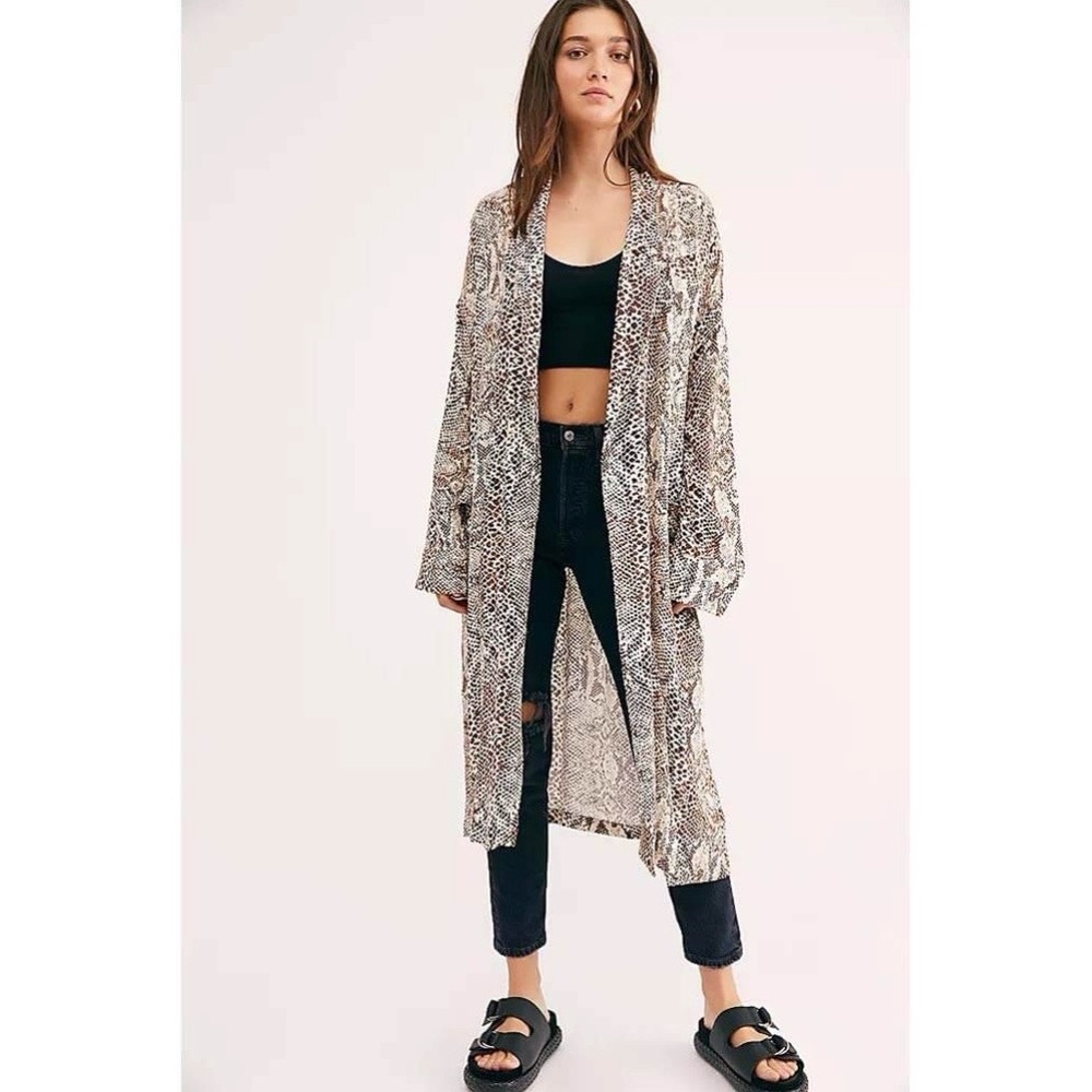 Free People Wild Nights Duster in Snake print - Picture 6 of 7